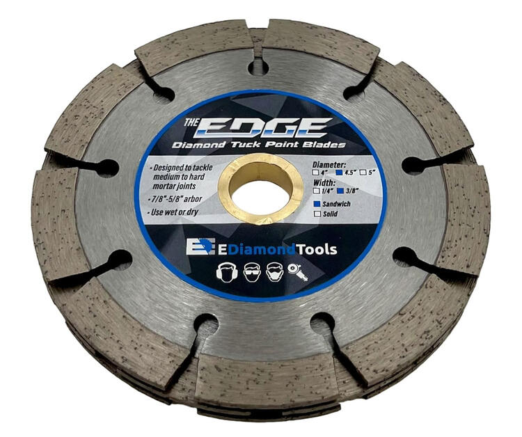 4.5" Diamond Triple Sandwich Tuck-Pointing Blade – Fast & Efficient Brick Joint Removal Professional-grade tuck-pointing blade for fast, smooth brick joint grinding. Triple sandwich design for durability and precision.