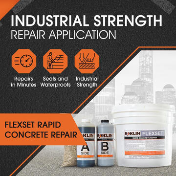 FlexSet Rapid Concrete Repair Kit – Industrial-Strength Crack & Surface Patch FlexSet Rapid Concrete Repair Kit used for large cracks, deep voids, and industrial concrete patching. Durable, easy-to-mix, and designed for long-lasting structural repairs.