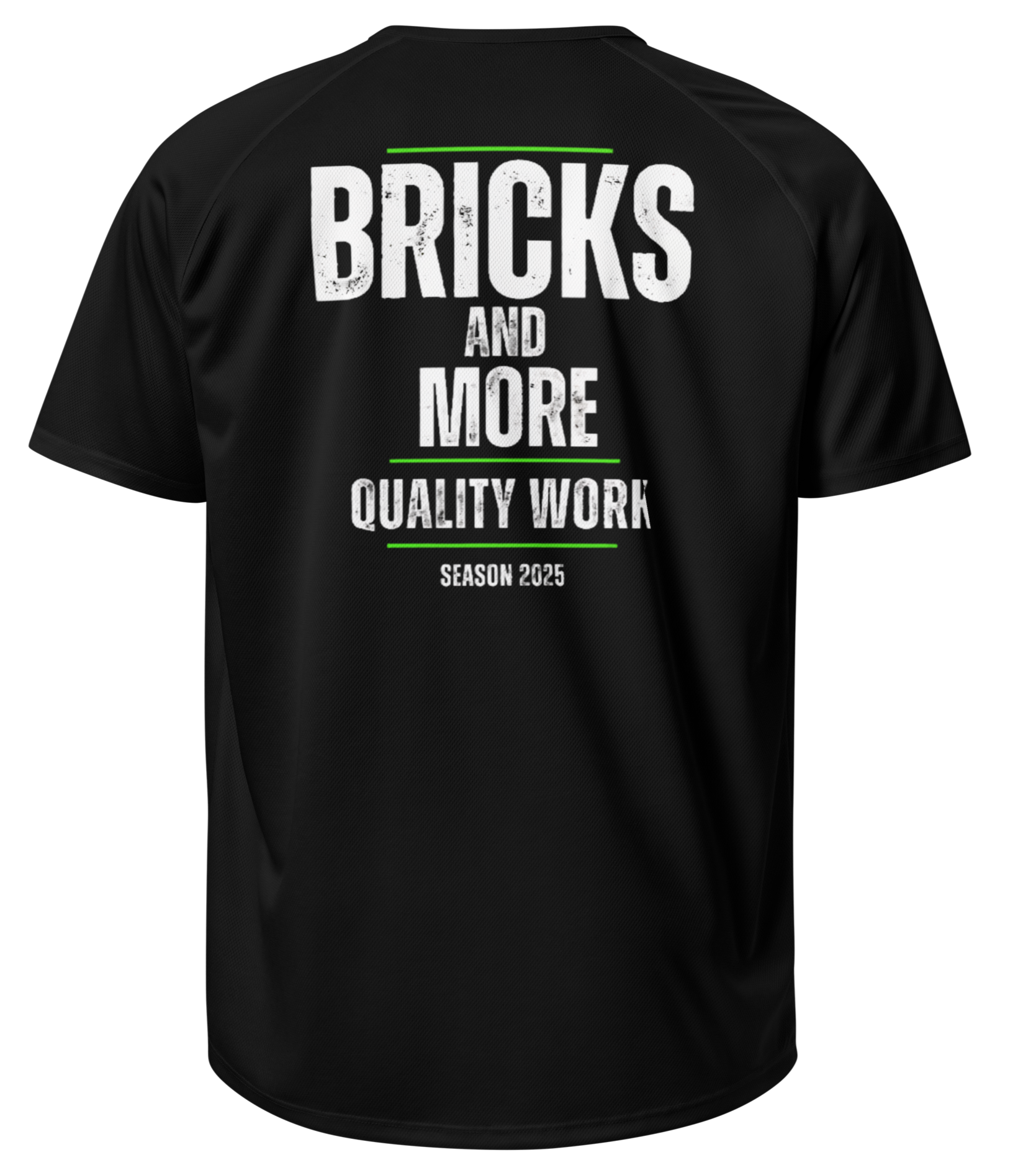 Bricks and more 2025 sports tee, comfortable and stylish, featuring a bold logo and high quality print.